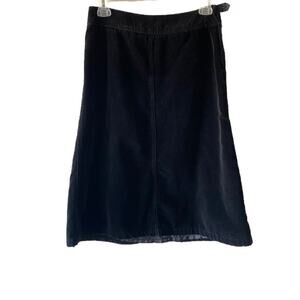 Vintage H&M Black Velvet Midi Skirt- Size 4